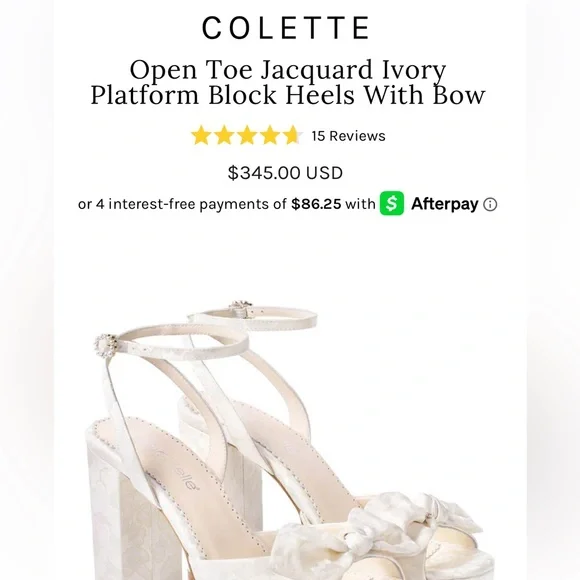 Elegant Cream Block Heel Sandals - Picture 4 of 4